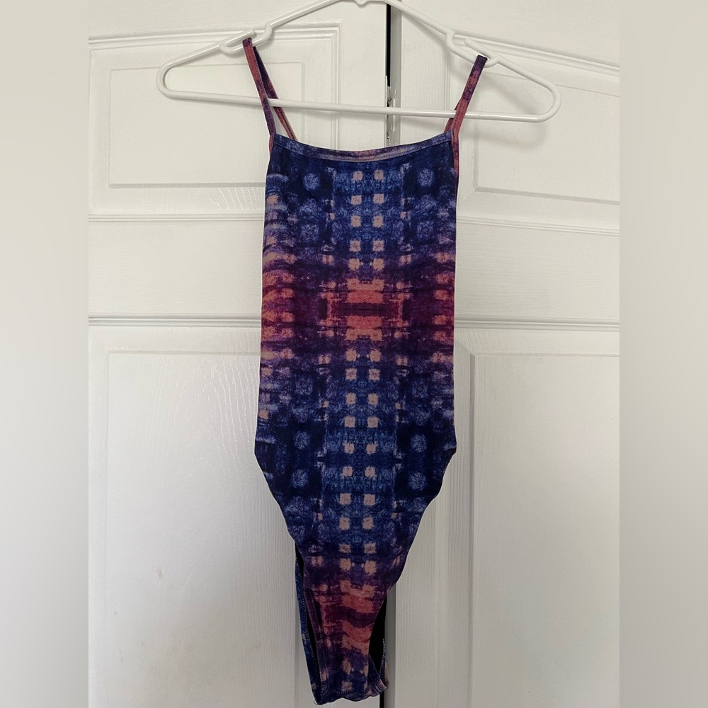 Jolyn Clothing Blue and Red One Piece Swimsuit